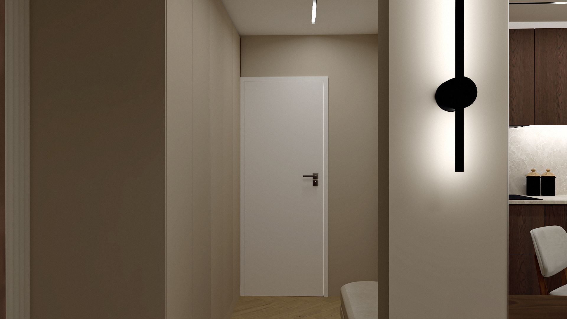Mieszkanie 55 m² — Salon z aneksem kuchennym, zdjęcie 4