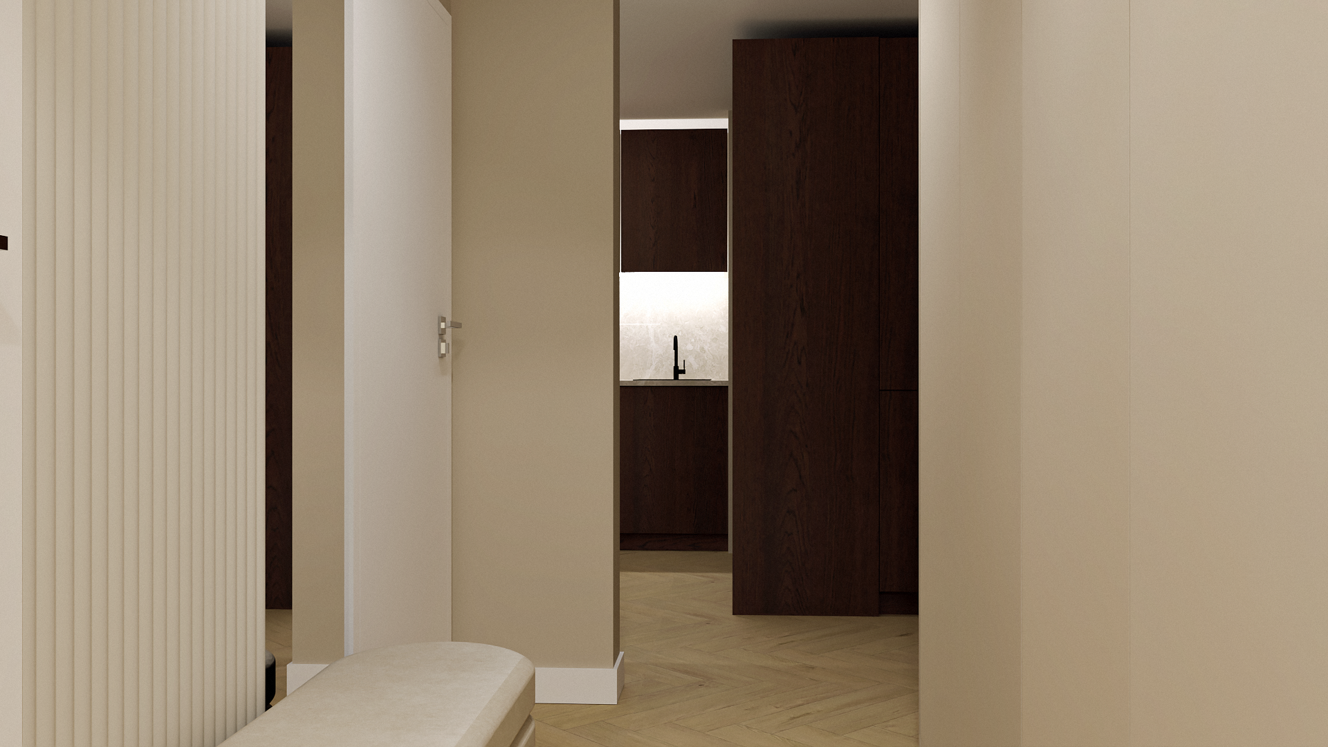 Mieszkanie 55 m² — Salon z aneksem kuchennym, zdjęcie 6